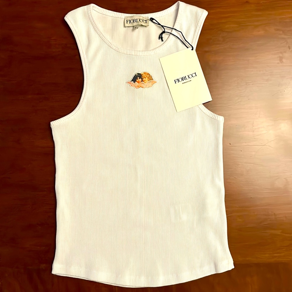 BNWT!!! Fiorucci Icon Angels Ribbed Vest/Tank Medium